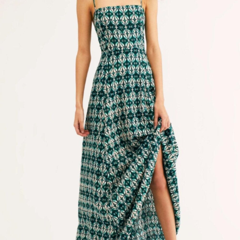 NWT Free People Milana Maxi Dress 12 Green
